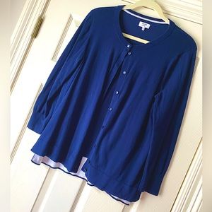 ☀️CROWN & IVY | NAVY CARDIGAN | M